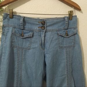 Cabi Chambray Wide Leg Pants